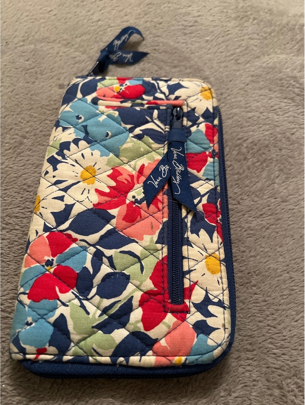 Vera Bradley Floral Quilted Zip Wallet